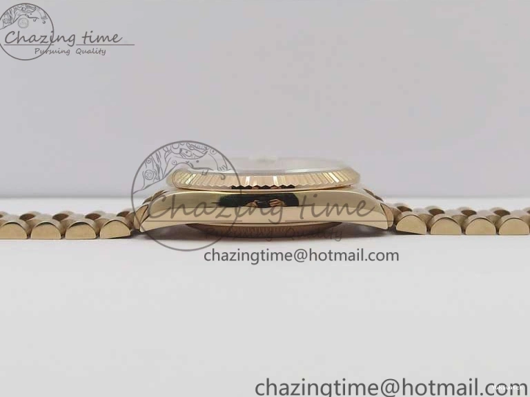 36 Day-Date Dial Edition Maker President RG 128239 Markers on Crystral RG Bp MOP Bracelet Best White 1220